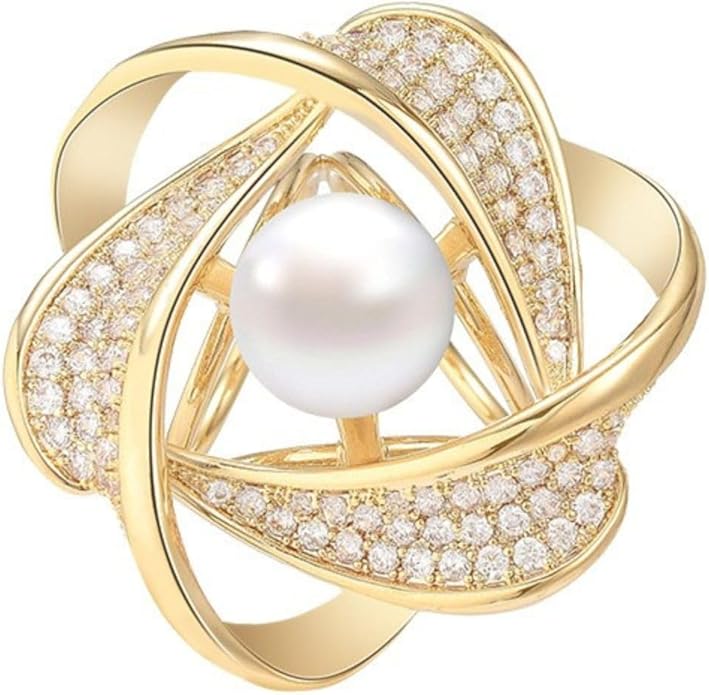 Flower Floral Brooch Pin Pearl Rhinestone Crystal Brooches Pins Scarf Brooch Clip Christmas Lapel Pin Dress Accessories for Women