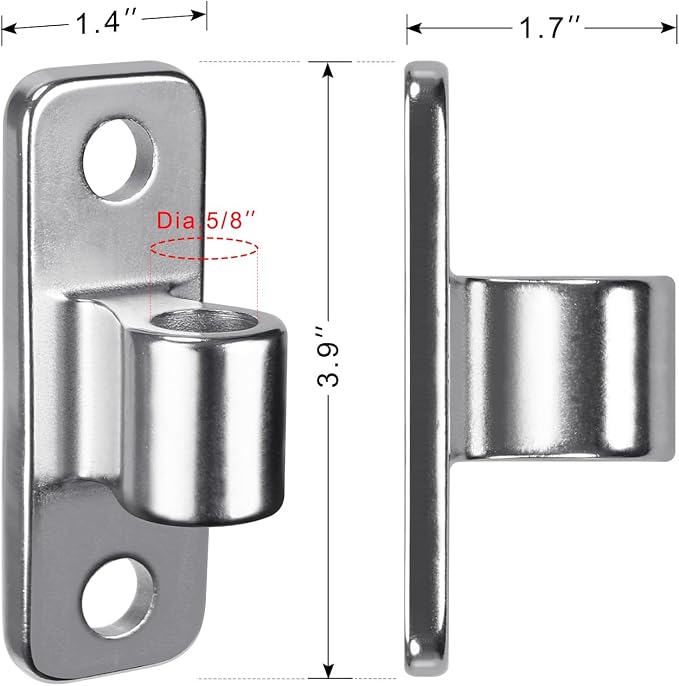 Insaga Heavy Duty 304 Stainless Steel Gate Hinges 4 Pcs, Wall Mount Hardware - Image 7