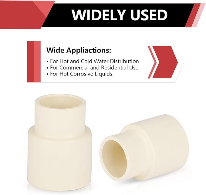 10 Pack EFIELD CPVC Coupling Adapter Fittings, - Image 6