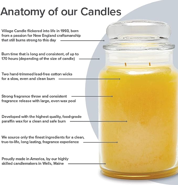 Village Candle Pure Linen Large Glass Apothecary Jar Scented Candle, 21.25 oz - Image 4