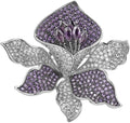 Flower Brooch Pin - Rhinestone Flower Pin 18k Gold Plated - Thanksgiving Day, Birthday, Wedding Gifts for Mom, Wife