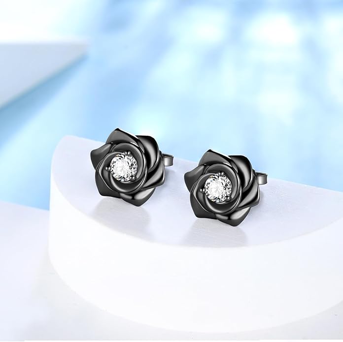 925 Sterling Silver Rose Flower Ring - Adjustable, Elegant Promise Ring for Women & Girls - Perfect for Birthday & Wedding Gifts