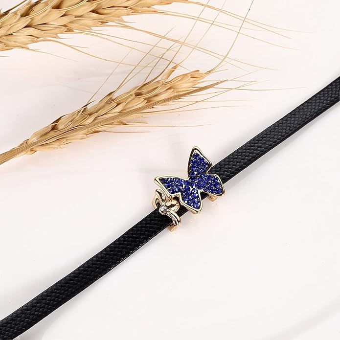 Yonhon Black Choker Necklace for Women,Gold/Siver Tone Choker Necklace with Elegant Pendantant