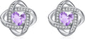 MEDWISE 925 Sterling Silver Birthstone Stud Earrings for Women Birthday Jewelry Gifts for Daughter Mother Women Valentines Day Gifts for Her