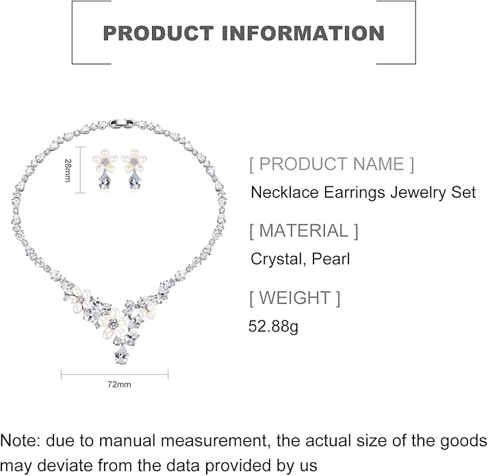 14K Gold & Freshwater Pearl Jewelry Set, Natural Crystal Necklace & Pearl Dangle Earrings, Luxury Bridal/Wedding Fashion Accessory