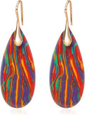 Natural Stone Earrings Waterdrop Stone Dangle Earrings for Women