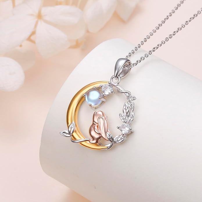 FLYOW 925 Sterling Silver Cute Animal Jewelry Hummingbird/Butterfly/Wolf/Corgi/Cat/Snake/Spider/Bat/Penguin/Bear/Opossum/Frog/Guinea Pig for Women Mother Friend Animal Lovers