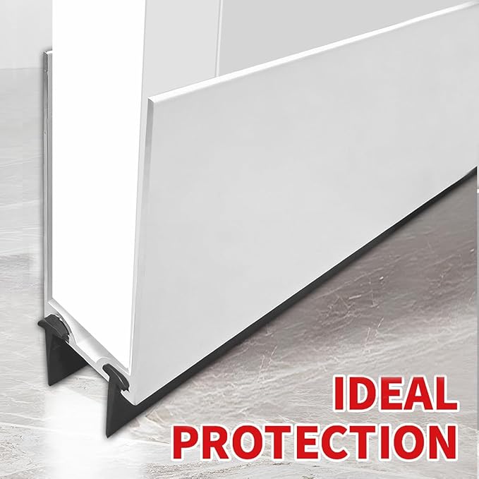 1" x 35.5" White Aluminum Storm Door Sweep Replacement Weatherproof Bottom Seal - Image 7