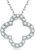 Lab Grown Diamond Necklace, Solid 925 Sterling Silver with Round Cut, Fine Jewelry for Women Anniversary Birthday Valentine’s Day Gifts