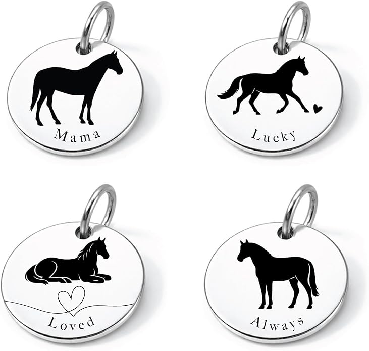 SM Design Mama Animal Charm Set – Set of 4 Stainless Steel Charms – Motherhood & Family Keepsake Jewelry Charmss