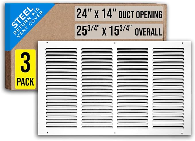 Fits 24x14 Duct Opening | Steel Return Air Grille by Handua | Vent Cover Grill by Handua
