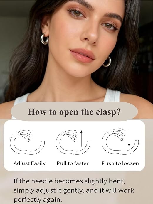 Chunky Small Hoop Earrings for Women 14mm/16mm/19mm Stainless Steel Huggie Earrings Everyday Jewelry Gift for Wife Mom, with Gift Box