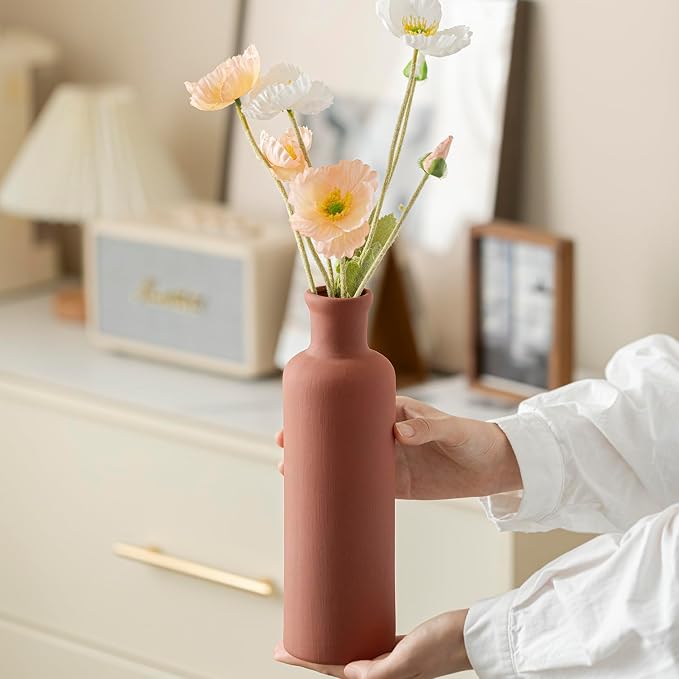 Modern Ceramic Vase Set of 3, Neutral Colors, Decorative Bottles - Image 4