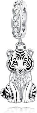 PROESS Sterling Silver/Red Panda/Cow/Highland Cow/Otter/Squirrel/Elephant/Axolotl/Cat/Fox/Bee/Butterfly/Hummingbird/Tiger/Lion/Mokeny/Koala/Dog Charm Animal Charms Bead for Jewelry Making