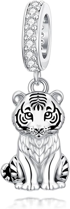 PROESS Sterling Silver/Red Panda/Cow/Highland Cow/Otter/Squirrel/Elephant/Axolotl/Cat/Fox/Bee/Butterfly/Hummingbird/Tiger/Lion/Mokeny/Koala/Dog Charm Animal Charms Bead for Jewelry Making