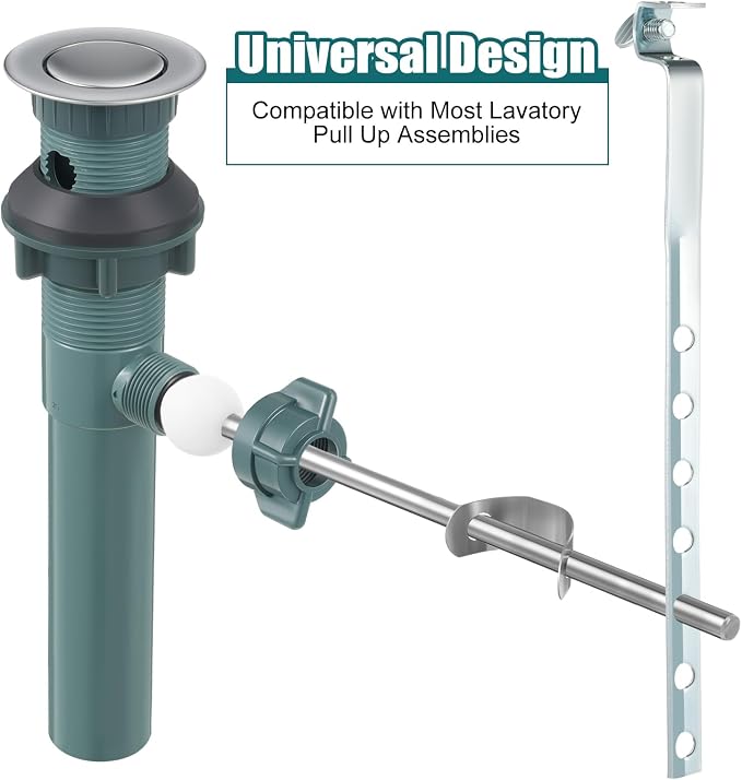 Enhon 1 Pack Lavatory Pop Up Drain Lift Rod, and Spring Clip Kit - Image 3