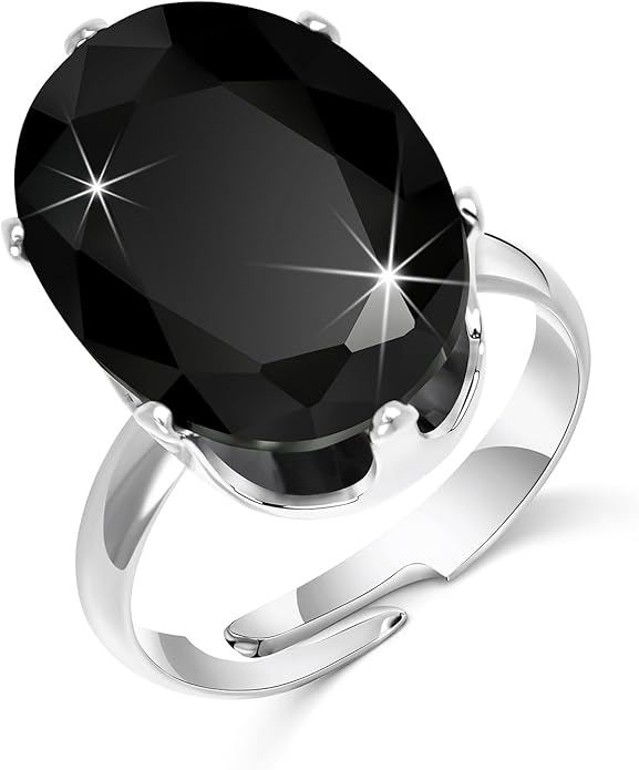 Linawe Cubic Zirconia Imitation Diamond Moissanite Rings for Women, 14K Gold/Rose Gold/Silver Adjustable Chunky Ring, Costume Rhinestone Jewelry for Wedding Engagement