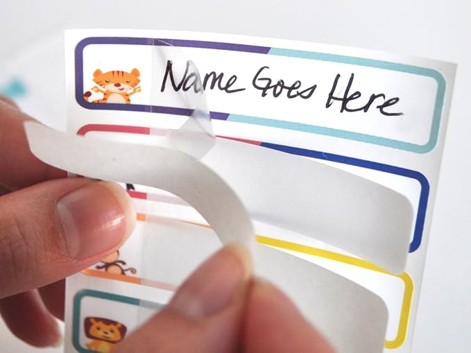 Lil' Labels Daycare Value Pack Bottle and Clothing Labels, Waterproof, Animal Friend, Highlighter