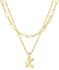 adoyi Valentines Day Gifts for Women Hers Dainty 14K Gold Plated Heart Initial Necklaces Layered Letter A-Z Pendant Necklace Stack Trendy Jewelry Birthday Valentines Day Gifts for Women Jewelry