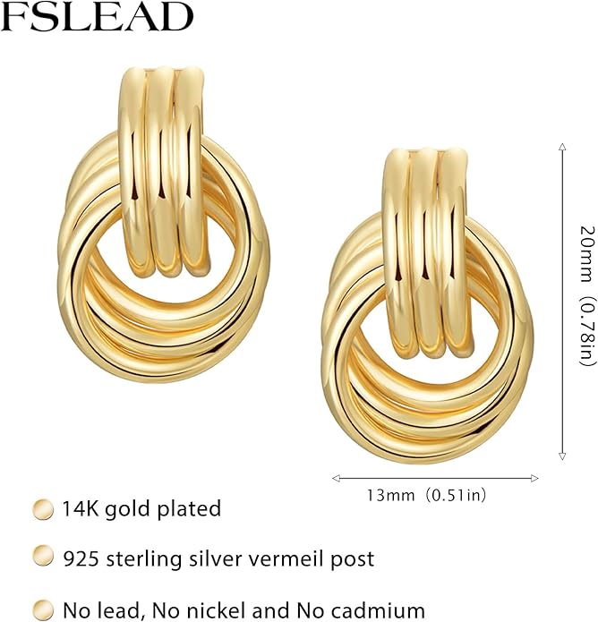 14K Gold Earring Cross Waterdrop Butterfly Heart Knot Earrings for Women Gold Silver Cross Leverback Drop Gold Silver Teardrop Hoop Dangle Earring White Gold Dangle Drop Earring
