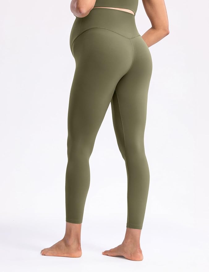 POSHDIVAH Women's Creamluxe Maternity Leggings 25"/28" Over The Belly Pregnancy Yoga Pants Active Workout Leggings