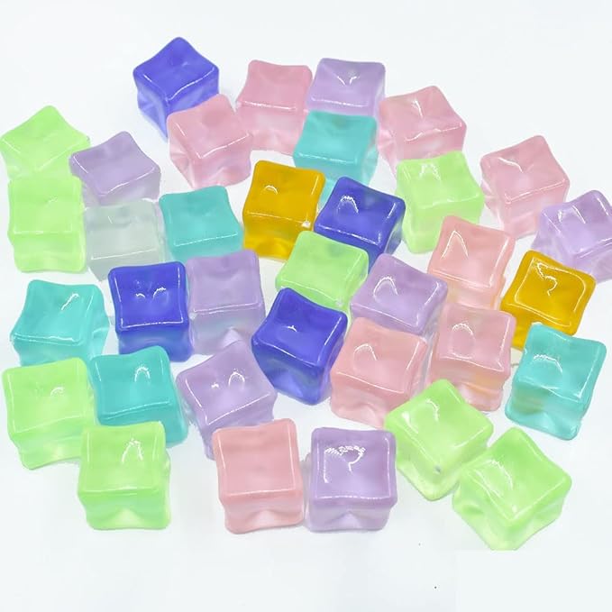 100pcs Cute Slime Charms Mixed Set Resin Flatback for DIY Craft Making and Ornament Scrapbooking Beads Assorted Candy Fruit Cake Christmas Gifts Trellis Resin Ornament Kit Making Supplies