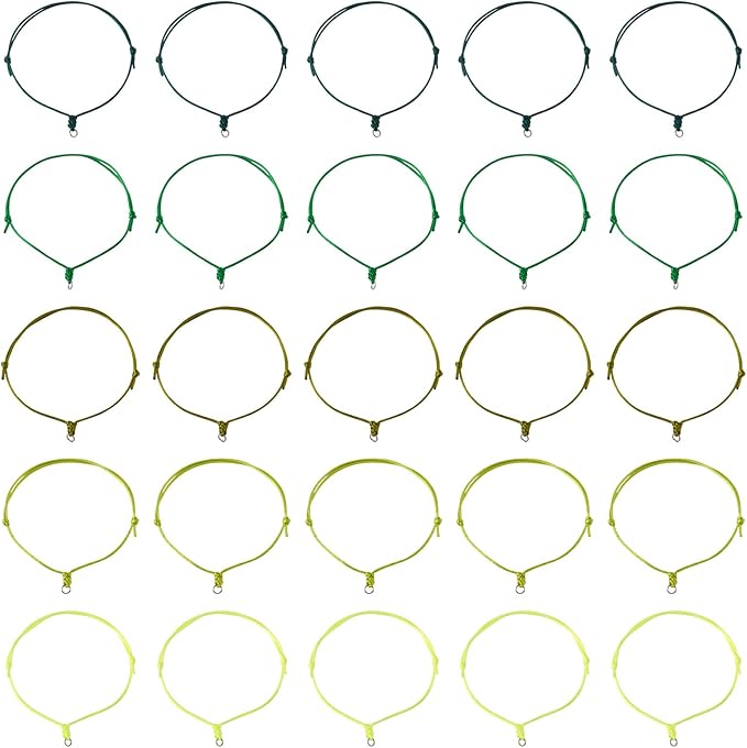 50Pcs Adjustable Braided Cord Colorful Waxed Thread Half Finished Bracelet with Jump Rings Knotting Bracelet Ropes for Wrist DIY Women Jewelry Friendship Bangle Decor 2-3/8 Inch Long-Green