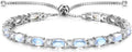 FANCIME Birthstone Tennis Bracelets Sterling Silver Bolo Tennis Bracelets Charm Fine Jewelry Birthday Gifts for Women Mom Wife Her