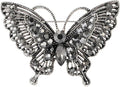 Rhinestone Butterfly Brooch for Women Sparkling Gold Silver Blue Black Crystal Big Butterfly Brooch Pin Cute Insect Pin Elegant Clothing Hat Bag Skirt Accessories Christmas Birthday Party Jewelry