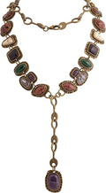 MINACHI Bohemian Created Turquoise Beaded Y-Necklace, Turquoise-toned Multi-shaped Pendant, Dainty Elegant Jewelry for Women