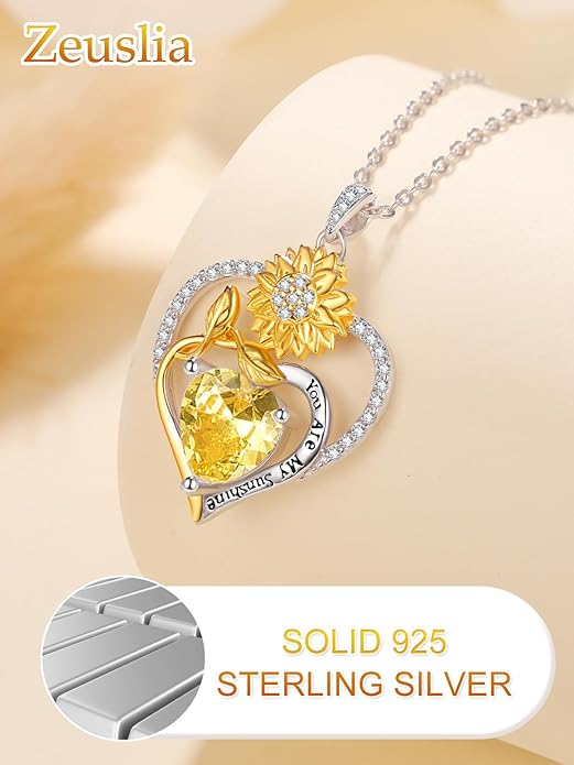 Valentine's Day Gifts for Wife 925 Sterling Silver Double Birthstone Pendant Necklaces I Love You for Always and Forever Necklace Anniversary Birthday Gifts for Wife Girlfriend Mom Her