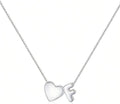 JKK Valentines Day Gifts for Her, 925 Sterling Silver Letter A-Z Heart Necklace Silver Jewelry Trendy Stuff Birthday Valentine's Day Gifts for Women Mom Her
