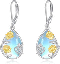 VONALA Flower Earrings for Women 925 Sterling Silver Rose/Lotus/Scottish Thistle/Tulip/Lilac/Mushroom/Pineapple Dangle Drop Earrings Flower Jewelry Gifts for Women Girls Birthday Gifts