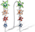 Santuzza 925 Sterling Silver Enamel Flower Ear Cuffs Climber Earrings for Women