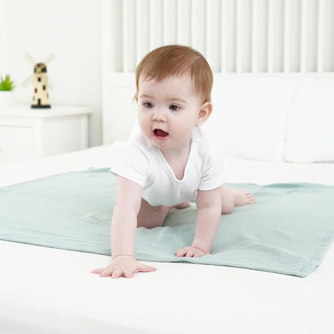 Muslin Swaddle Blankets for Newborns, 2 Pack 100% Cotton Receiving Blankets, Soft and Breathable Baby Swaddles, Large 40 x 40 Inches, Baby Essentials for Boys and Girls, Shower Gift