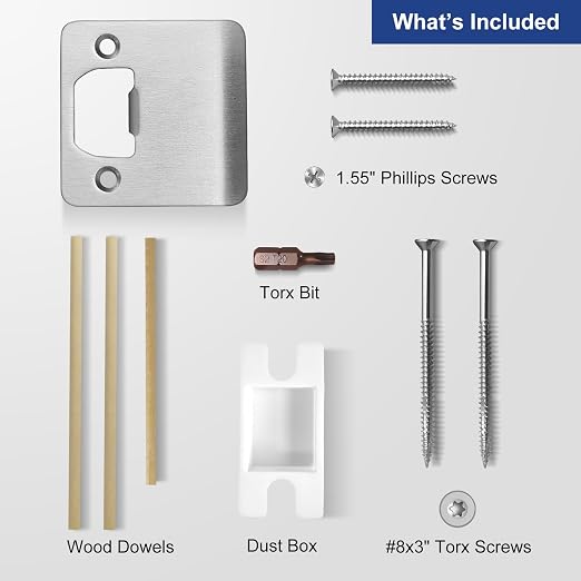 Extended Lip Strike Plate 2-1/4" x 2-1/4", Satin Nickel Stainless | Heavy-Duty - Image 4