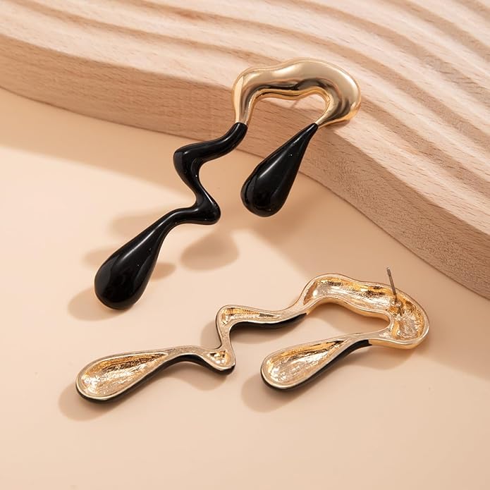 Irregular WaterDrop Earrings, Melted Liquid Irregular Stainless Steel Earrings, Embrace Minimalist Earrings, Statement Earrings for Women