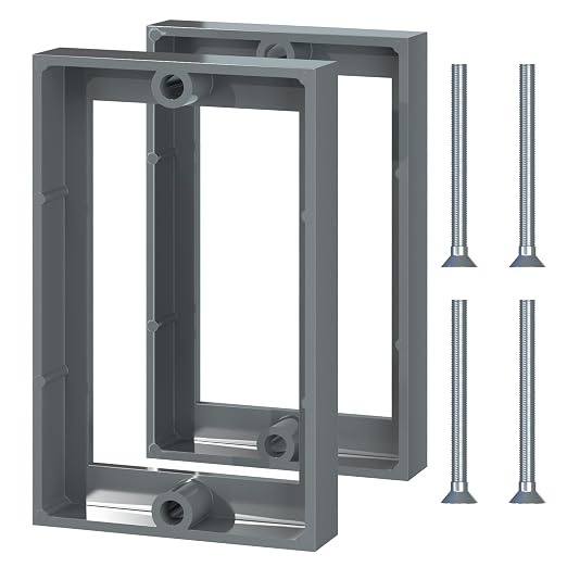 ABS 1/2 Inch Outlet Box Extender, Single Gang, 2 Pack | Single Gang Outlet Box by Unknown