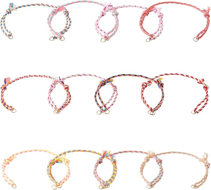 36Pcs Adjustable Braided Cord Bracelets Bracelet String with Clasp,10-1/4 Inch Colorful Polycotton Adjustable Bracelets,Thread Half Finished Bracelet for Wrist DIY Women Jewelry Making