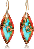 Natural Stone Earrings Multishape Dangle Drop Earrings Boho Stone Earring for Women