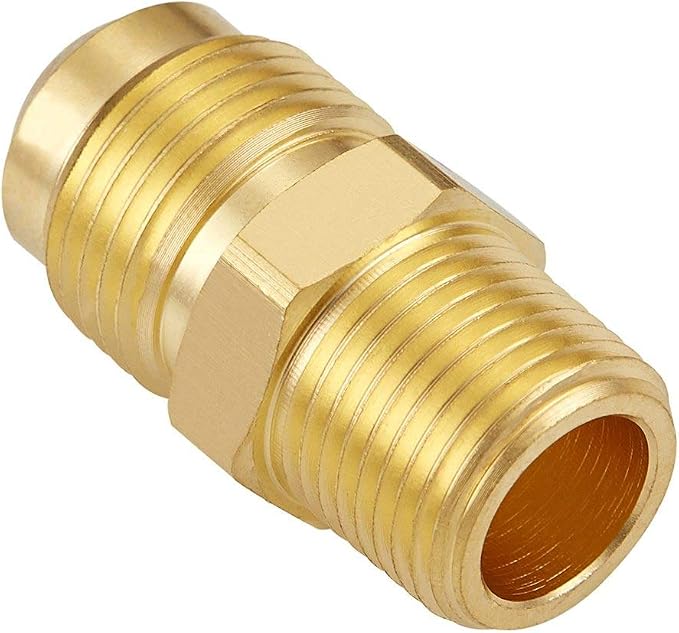 3 PCS Brass Gas Adapter 3/8" Flare x 1/4 Inch NPT Male Pipe Connector | Couples - Image 2
