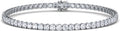 0.50-15 Carat Lab Grown Classic Diamond Tennis Bracelet 4 Prong Setting Luxury Collection (F-G Color, SI Clarity) Length- 7 Inch