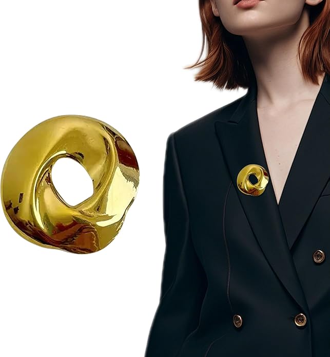 Minimalist Metal Brooch for Women, Unique Irregular Shape Pin Jewelry, Sun, Snail, Starfish & Abstract Design Brooches, Fashion Accessories for Coat, Dress, Scarf, Bag