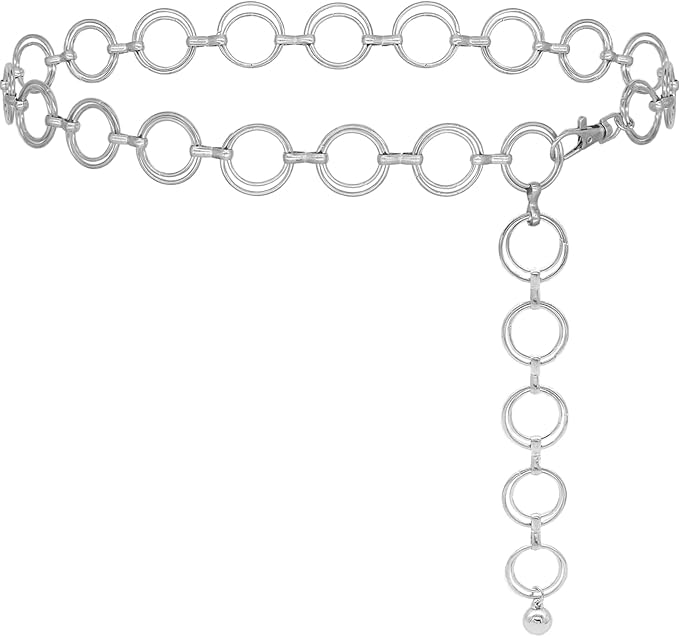 Women's Chain Belt Metal Waist Belt Chunky Belly Link Belt