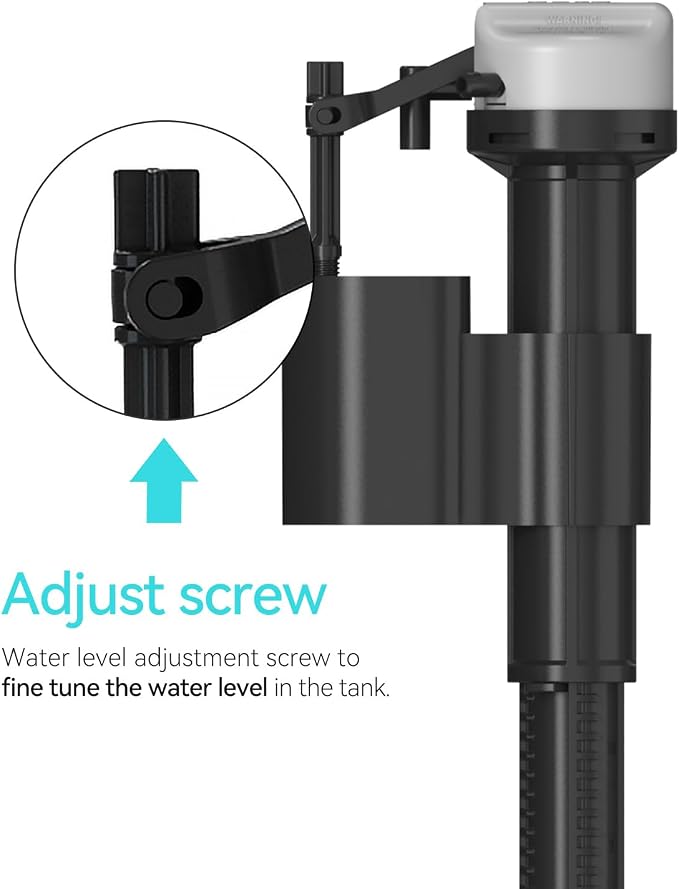 R&T Toilet Fill Valve A1250, Toilet Repair Kit Inside Tank, Universal Toilet - Image 4