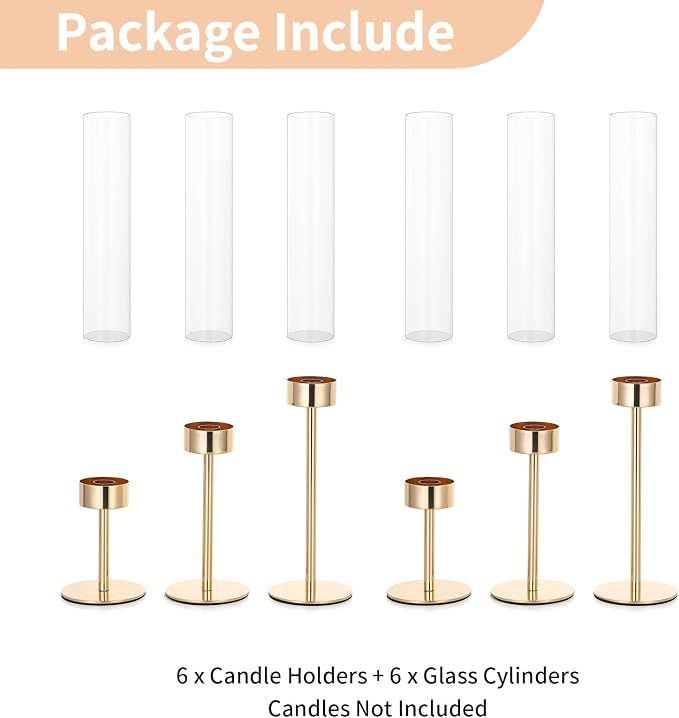 NUPTIO Hurricane Candle Holder for Candlestick, Modern Candles Stick Decor for - Image 9