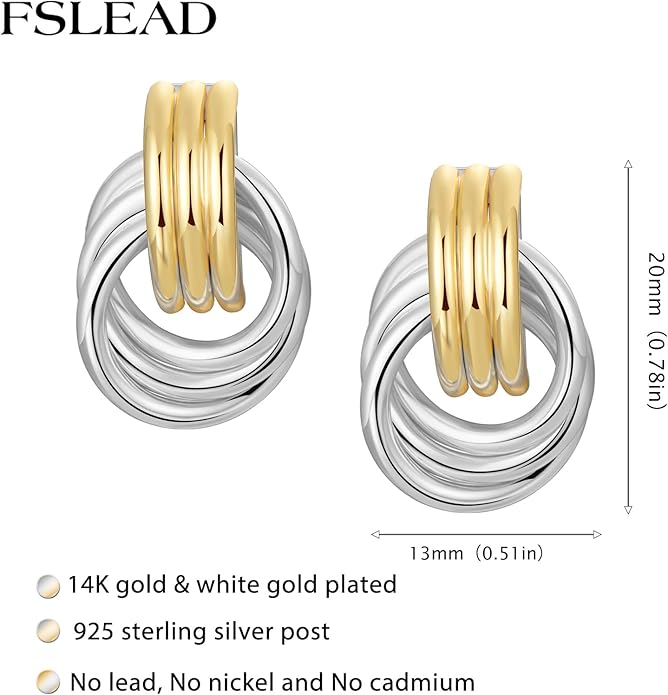 14K Gold Earring Cross Waterdrop Butterfly Heart Knot Earrings for Women Gold Silver Cross Leverback Drop Gold Silver Teardrop Hoop Dangle Earring White Gold Dangle Drop Earring