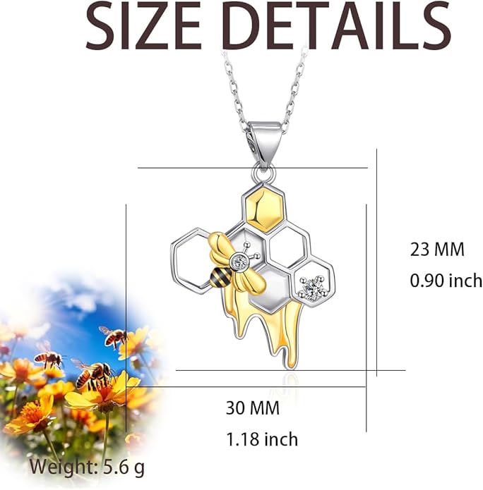 Flower Necklace Tulip/Sunflower/Daisy/Bee Pendant Necklaces Jewelry for Women Mom Gifts