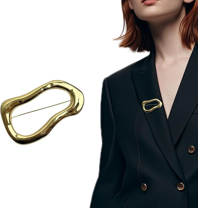 Minimalist Metal Brooch for Women, Unique Irregular Shape Pin Jewelry, Sun, Snail, Starfish & Abstract Design Brooches, Fashion Accessories for Coat, Dress, Scarf, Bag