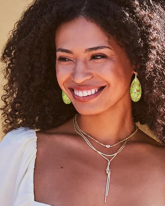 Natural Stone Earrings Waterdrop Stone Dangle Earrings for Women